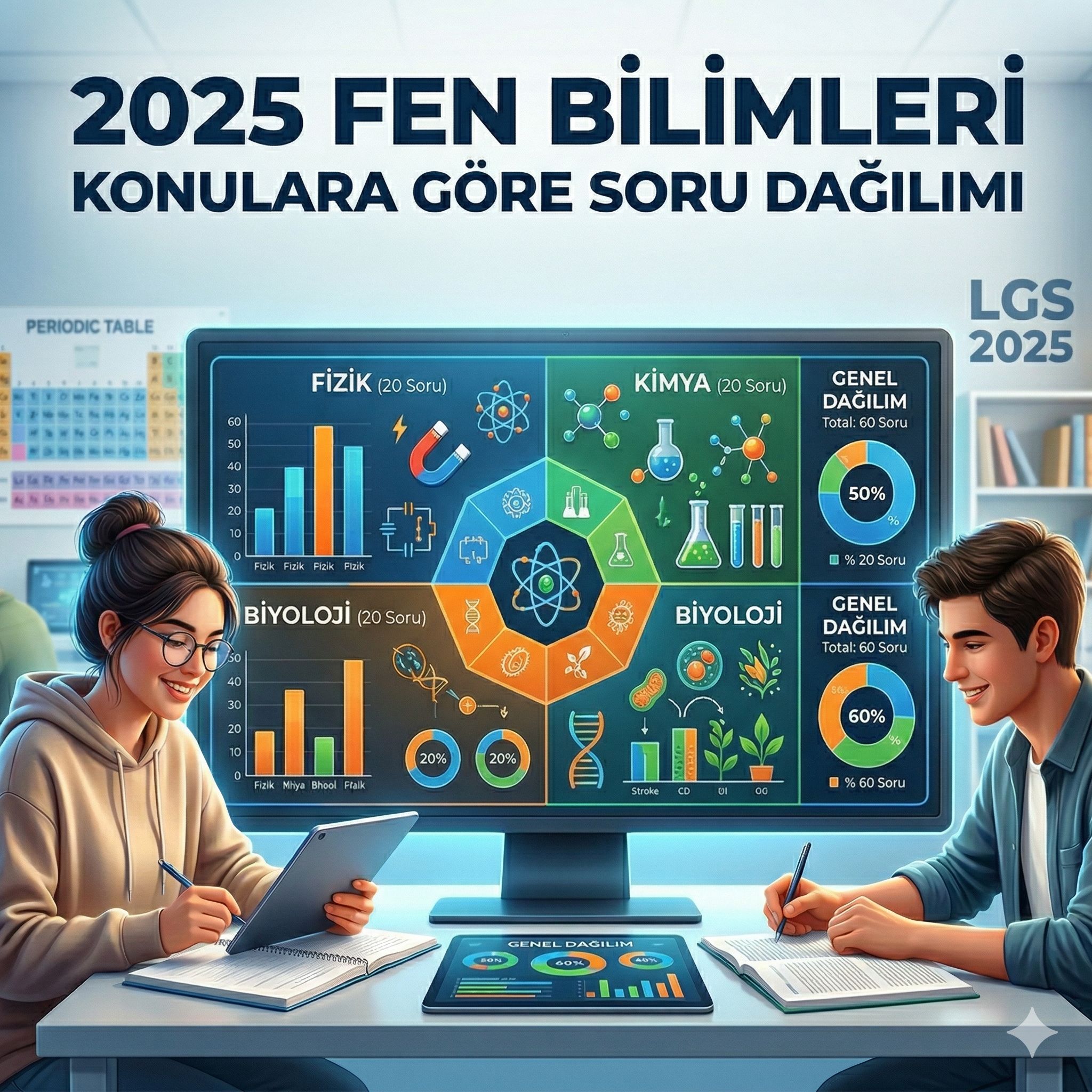 2025 Fen Bilimleri Konulara Göre Soru Dağılımı